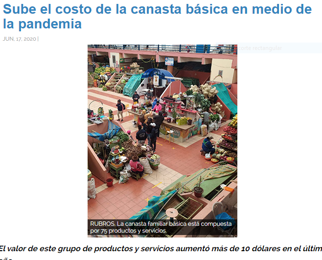 prensa 17 costo canasta